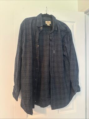 Woolrich Dark Navy Plaid Button-Down Shirt